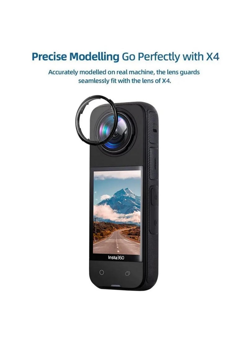 2PCS For Insta360 X4 Lens Protector Tempered Glass Lens Guards Anti Scratch Rotating Lens Cap Protective Guard Optical Glass Camera Accessories for Insta360 X4 Action Camera - Image 5